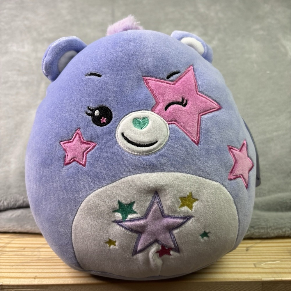 NEW Squishmallows FuzzAmallows 8" Inch Care Bear Dazzlingly Starlight Bear